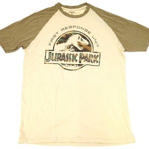 Universal Studios Jurassic Park "First Response Unit" Camo Logo Raglan Shirt XL